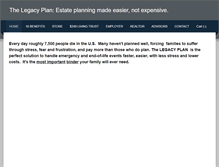 Tablet Screenshot of legacyplans.net